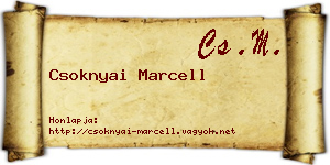 Csoknyai Marcell névjegykártya
